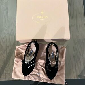 Black Prada heels
